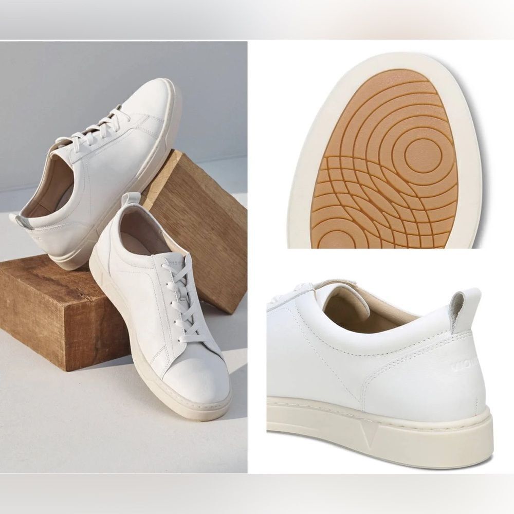 VIONIC Lucas Supportive Leather Lace-Up Sneaker Shoes  Mens